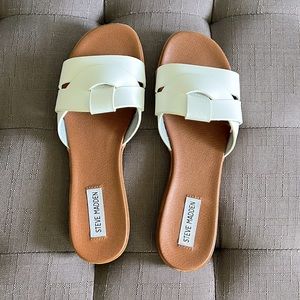 Steven Madden White Sandals